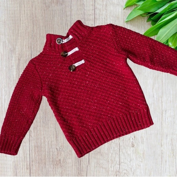 CAT & Jack Sherpa Fleece 4 piece Boy Cable Knit Sweater Multicolored Set Size 2T - Picture 13 of 16